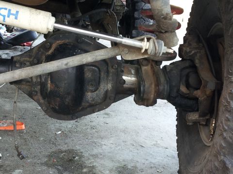 1978 Ford Bronco - This image shows the front axle assembly and suspension components of a vehicle, not a specific model year.