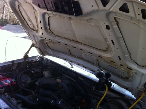 1996 Ford Bronco - over head shot, shows hood.