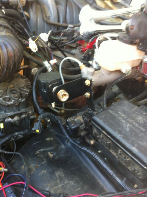 1996 Ford Bronco - re-did the mount for the check valve 3/2012. This set up is very superior to the crap i had before. Bolts to the bracket that holds the eng…