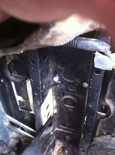 1996 Ford Bronco - Nutserts (Riv Nuts) installed for battery Isolator