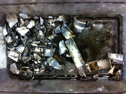 1990 Ford Bronco - These severely damaged engine bearings indicate a catastrophic engine failure.