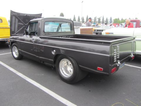 1964 Ford Ranchero - This pickup truck has a custom look with aftermarket wheels and a lowered stance.