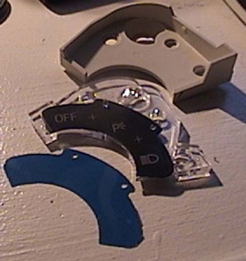 1995 Ford Taurus - headlight switch with colored film removed