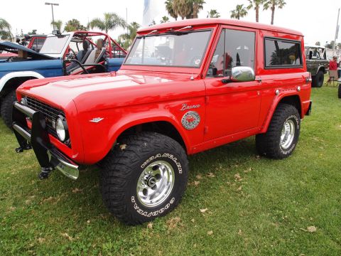 1994 Ford Bronco - First-gen Ford Bronco with a custom front bumper and off-road tires.