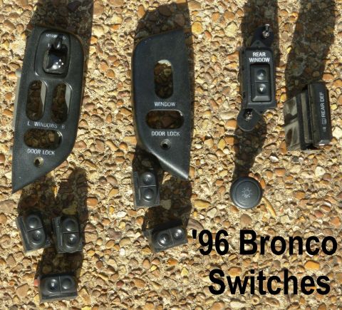 1983 Ford Bronco - Switches from '96 Bronco XLT