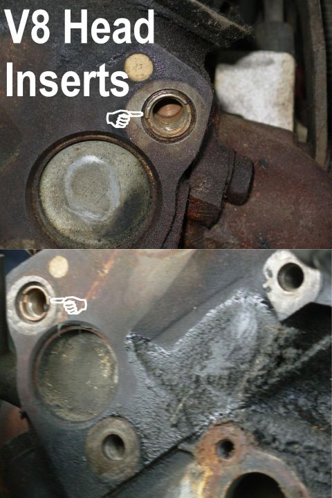 1983 Ford Bronco - V8 Head Thread Inserts These are in the bores for the upstream secondary air journals to plug the bores so they don't connect to that journ…