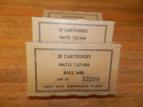1996 Ford Bronco - Cardboard boxes containing NATO 7.62 MM BALL M80 ammunition from Lake City Ordnance Plant.