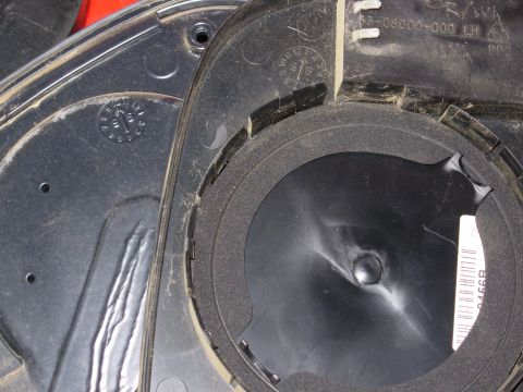 1983 Ford Bronco - This mirror back was molded in 1/96, and the mirror head in 10/96 - quite a spread, considering Ford's manufacturing practices.
