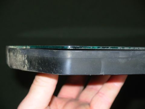 1983 Ford Bronco - This mirror wasn't replaced correctly (it's aftermarket glass, so it doesn't fit down into the factory backing plate), and since I can't se…