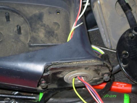 1983 Ford Bronco - Draw the wiring out through the pivot tube.