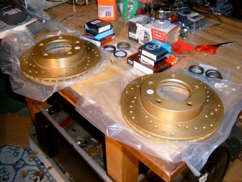 1995 Ford Bronco - Here are all the parts I needed. The rotors had a picture of an ambulance and a cop car on the front and said something about stopping emer…