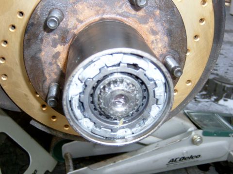 1995 Ford Bronco - Next put the main body of the new hub in, it should just slide in, then put the new lock ring in, so the hub doesn’t fall out.