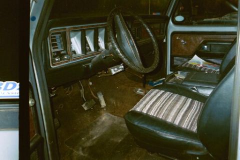 1979 Ford Bronco - The interior of a 1978 Ford Bronco is visible, including the dashboard, steering wheel, and seats.