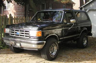 1988 Ford Bronco - This 1988 Ford Bronco is shown from the front three-quarter view.
