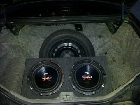 1994 Mercury Grand Marquis - 12 inch subs and matching spare wheel