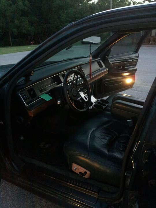 interior completely changed. black panels with dark green seats. much better.