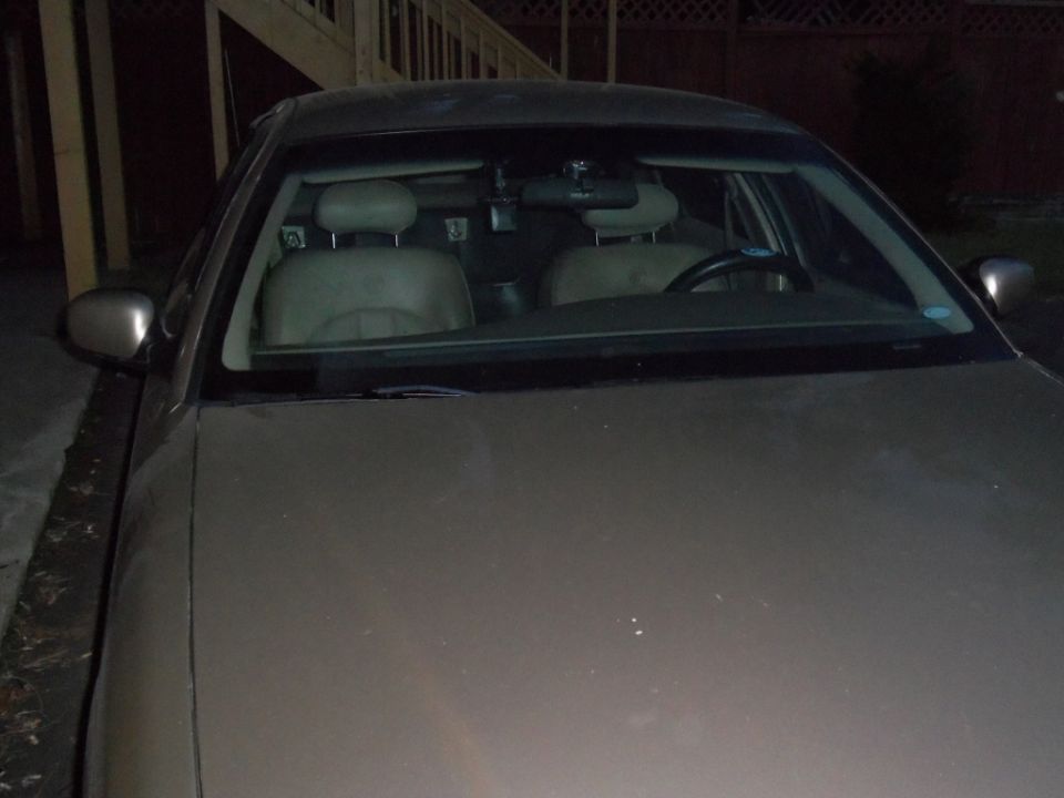 2000 Mercury Grand Marquis interior and hood, front view