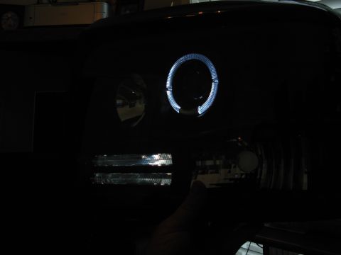 1983 Ford Bronco - I knew they had a halo ring around the low bulb, but I didn't realize the lens below the hi beam was also lit. I haven't decided yet how to…