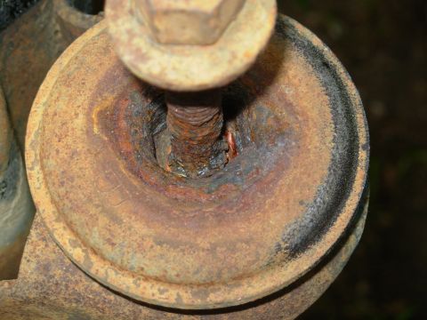 1983 Ford Bronco - This is how the core support mount wells should look on a later-model truck after a few rounds of pressure-washing: roughly 1/2" deep…