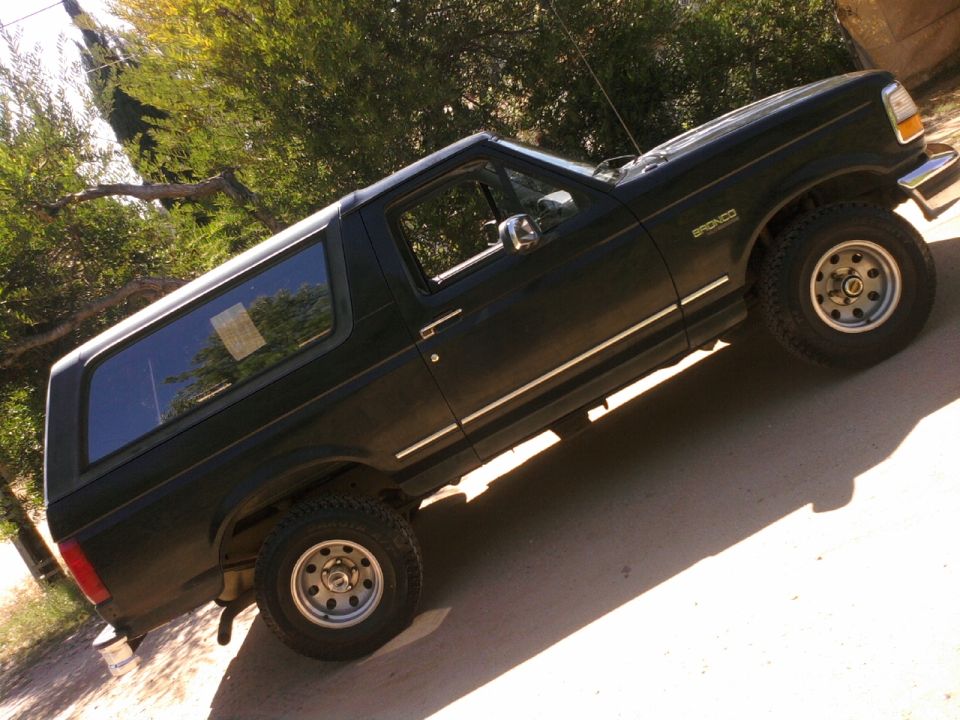 Black 1994 Ford Bronco side view