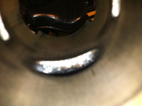 1981 Garelli Rally Sport - View of a motorcycle seat from inside a pipe, with a watermarked website at the bottom right.