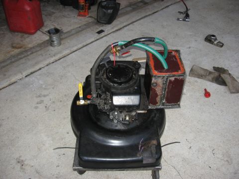 2006 Honda RANCHER - Customized lawnmower engine assembly with an external fuel tank and plumbing.