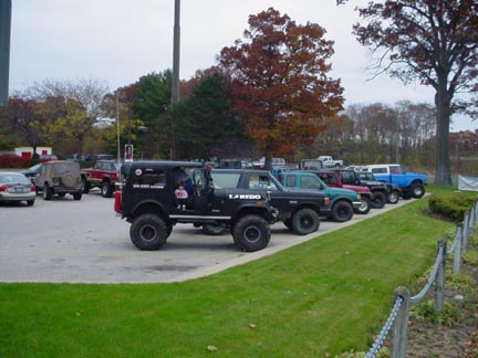 1989 Ford Bronco - Group shot of roughly 20 rigs. Day was cloudy and 50......but ended up a great day for wheeling.