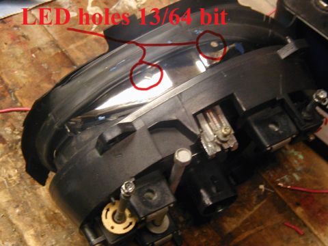 1998 Ford Taurus - Holes Drilled for the LEDs
