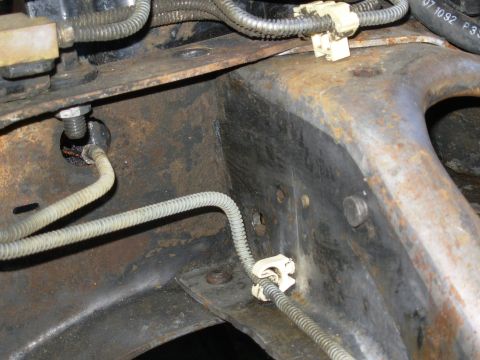 1983 Ford Bronco - Factory welds in a '93 Bronco #1 (engine) crossmember LHR.