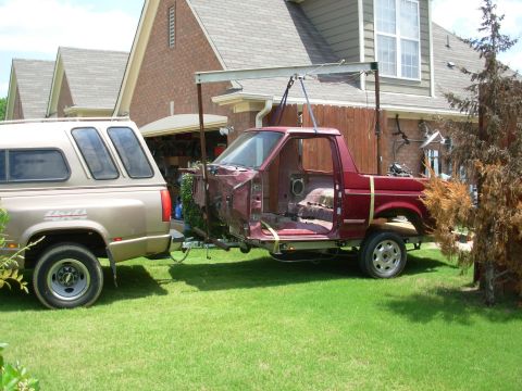 1983 Ford Bronco - This portable hoist is worth its weight in gold - no way I could have done all this alone without it. And the trailer is pretty handy, too.…