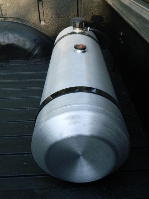 1962 Ford Ranchero - Coyote Products aluminum street rod gas tank.