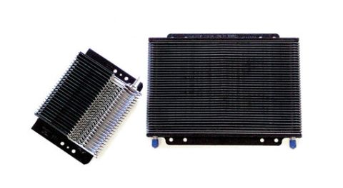 1990 Ford Bronco - Two transmission coolers are shown, one angled and the other flat, against a white background.