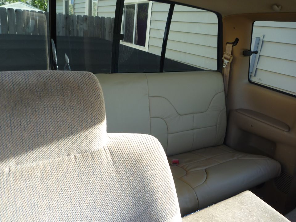 Leather rear seat