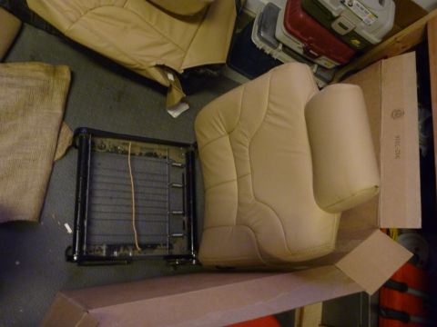 1997 Dodge 2500 - drivers seat foam (bottom) out being repaired