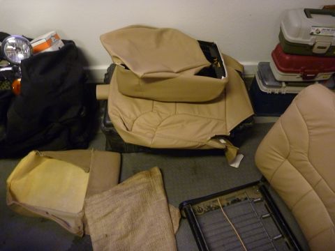 1997 Dodge 2500 - Last bit of leather to go.