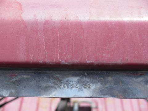 1983 Ford Bronco - There were obvious indications of ongoing leaks near the firewall, so I removed all the old windshield adhesive. I didn't notice a date sta…