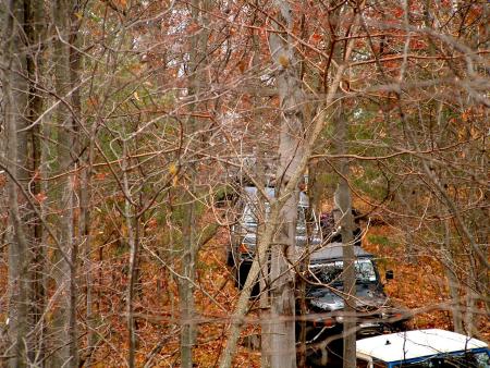 1989 Ford Bronco - Group shot in the woods.