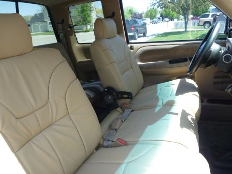 1997 Dodge 2500 - Interior view of a 1997 Dodge 2500 pickup truck, tan leather seats.