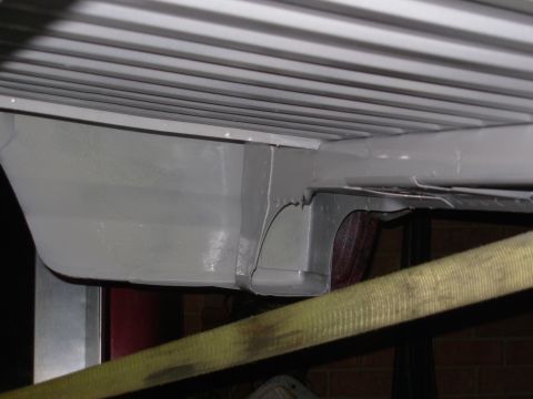 1983 Ford Bronco - This is why the cargo floor was sagging here - NO SUBSTRUCTURE above the gas tank. Just the corrugations in the floor and the pinch weld al…