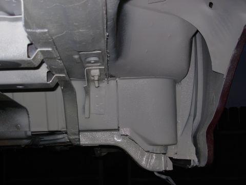 1983 Ford Bronco - There are holes left by the factory in several seams that I have to seal before painting the inside. It took a lot of work to get the grave…