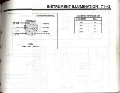 1996 Ford Bronco - Instrument Illumination - 2
