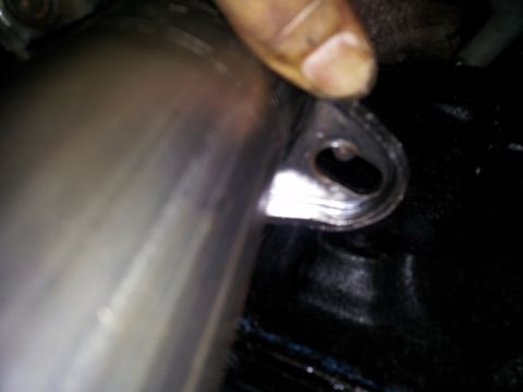 1995 Ford Bronco - Exhaust pipe connection detail, likely showing a part of a vehicle's exhaust system.