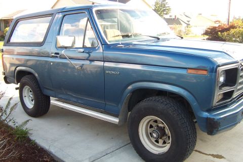 1980 Ford Bronco - This 1980 Ford Bronco is shown from the front three-quarter view.
