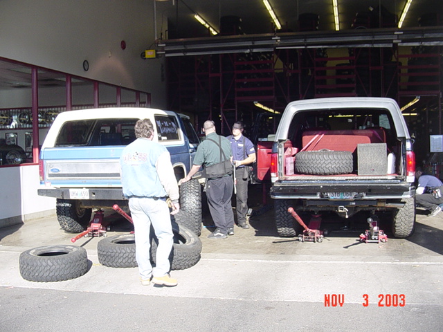 We took over the tire shop..Todd for tires, me for a rotation