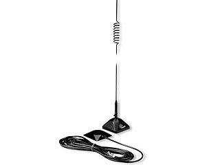 1996 Ford Bronco - Car antenna assembly with coiled spring base and attached cable, Supermotors.net branding present.