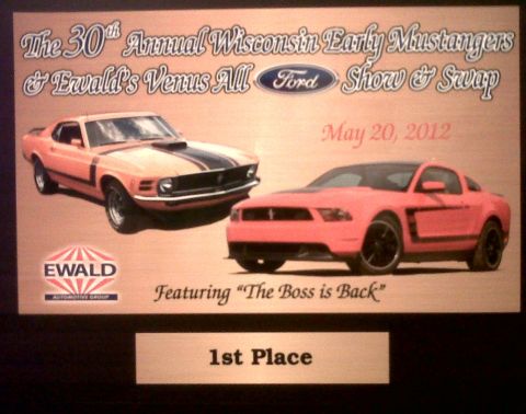 1999 Ford Crown Victoria - Plaque from the 30th Annual Wisconsin Early Mustangs & Ewald's Venus All Ford Show & Swap on May 20, 2012.