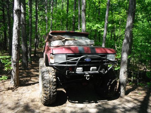 1988 Ford Bronco - This modified Ford Bronco is ready for off-road adventures in the woods.