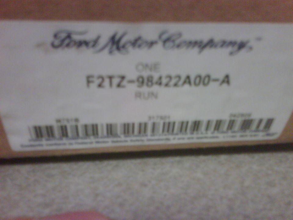 Ford Motor Company label with part number F2TZ-98422A00-A and barcode