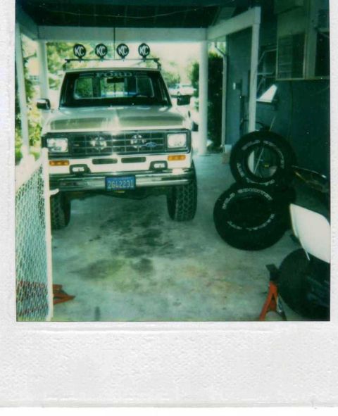 1999 Ford Ranger - Front view of a 1999 Ford Ranger pickup truck with KC lights on the roof rack.