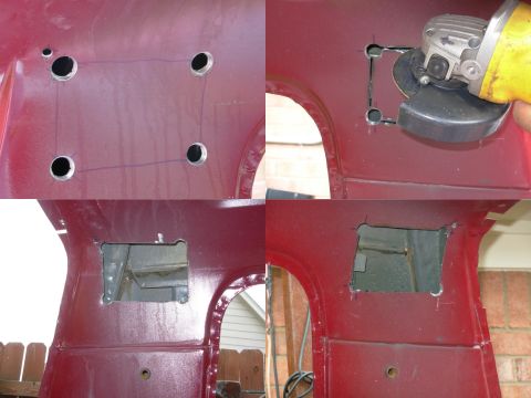 1983 Ford Bronco - Join the holes to open the access. An air chisel is quieter, quicker, and safer - especially if the truck is still assembled. Whatever tool…